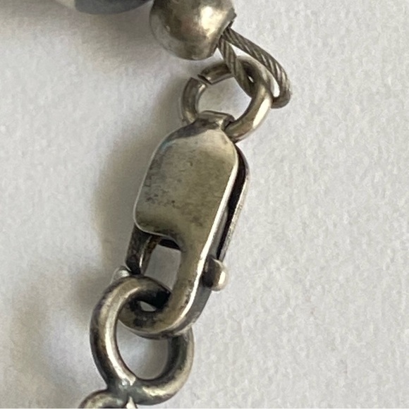 Turquoise Nugget Bracelet Sterling Silver Desert Pearl Sleeping Beauty Stone 7.5 - Picture 8 of 10